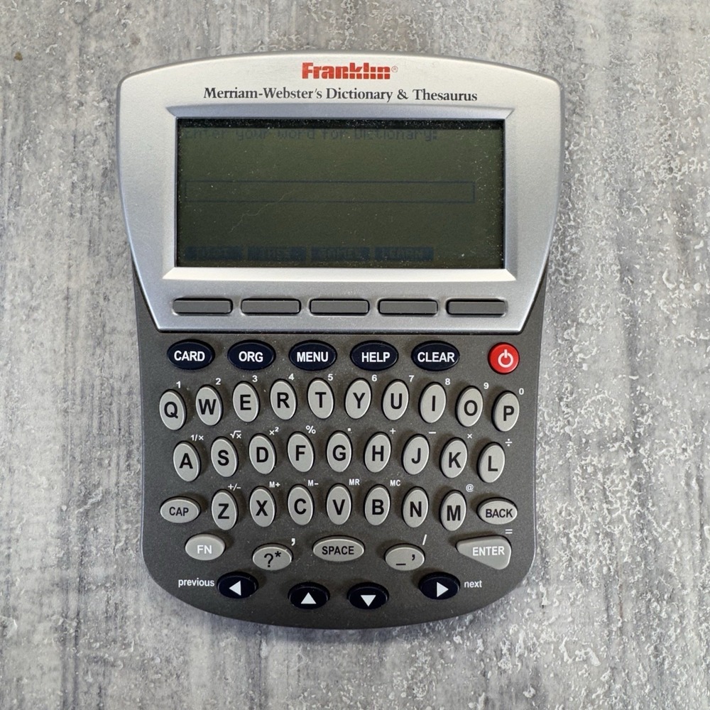 Franklin Bookman SCD-2049 Speaking Dictionary Thesaurus Grammar Collegiate